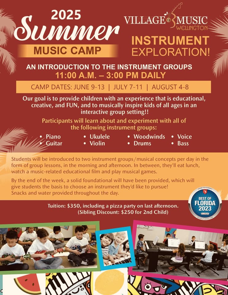 2025 Music Camp flyer